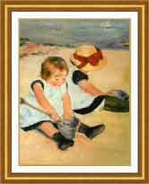 Children Playing on the Beach - Mary Cassatt