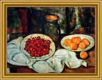 Still life with Cherries and Peaches - Paul Cezanne